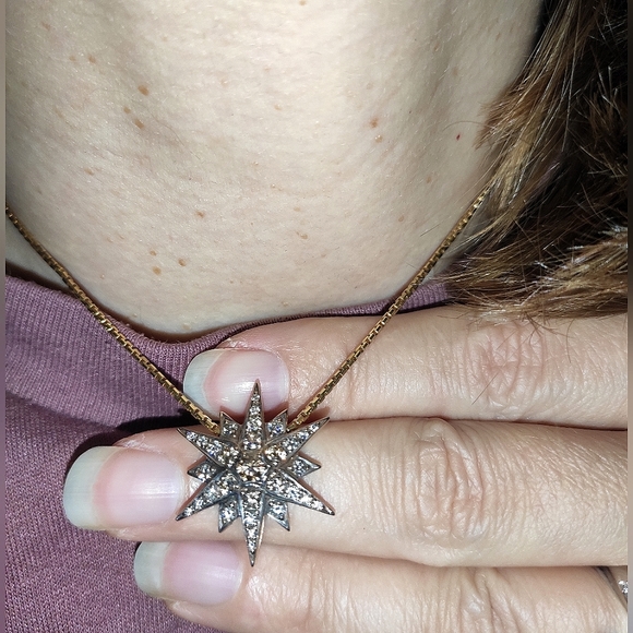 H. Stern 18K Gold Diamond Star Pendant With Yellow Gold Chain Necklace - Picture 12 of 16